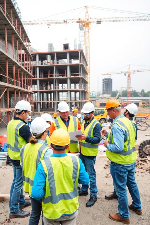 construction-team-collaborating-building-with-safety-gear-blueprints-generative-ai